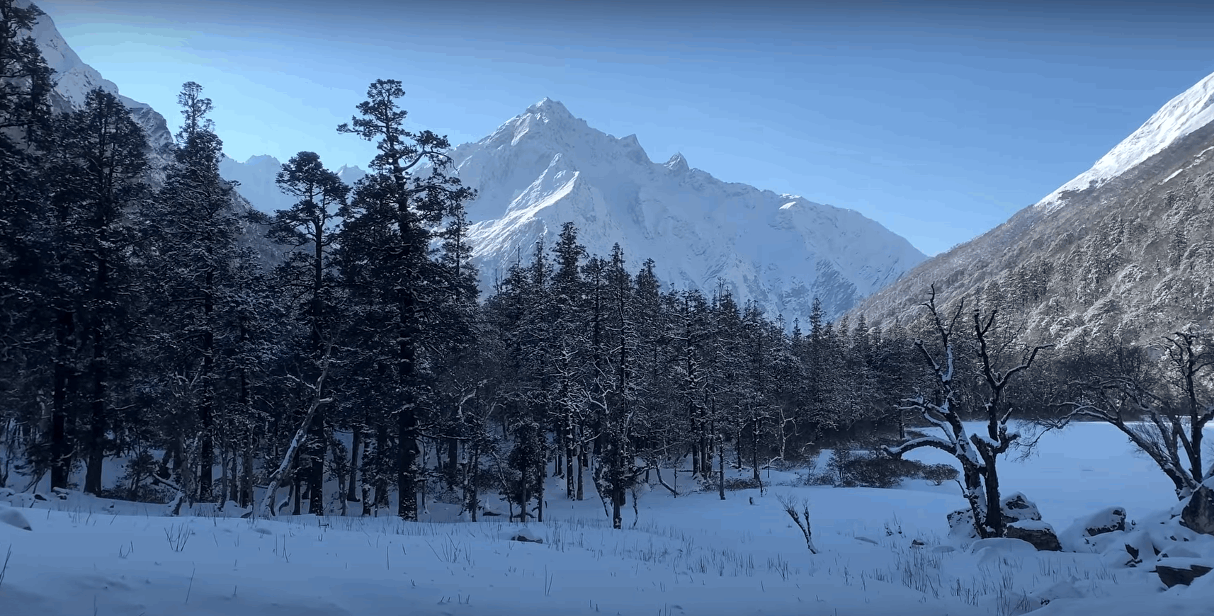 Api Base Camp with Api Himal in the background